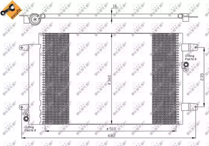 Радиатор кондиционера NRF 35403