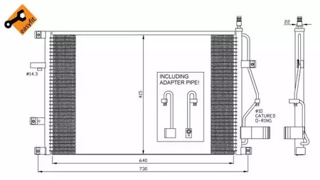 Радиатор кондиционера NRF 35413