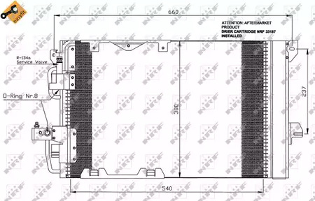 35416 NRF Конденсатор кондиционера