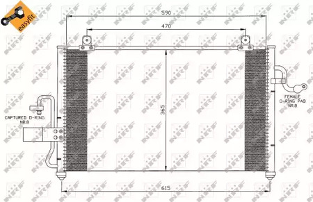 Конденсатор кондиционера NRF 35425