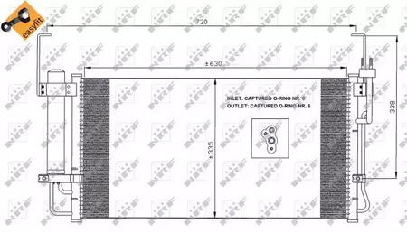 35429 NRF Конденсатор, кондиционер