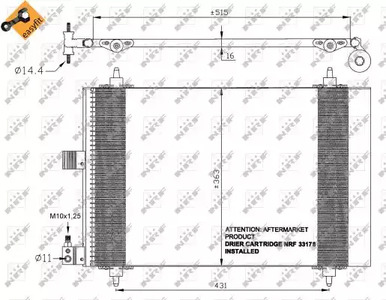 35437 NRF Радиатор кондиционера