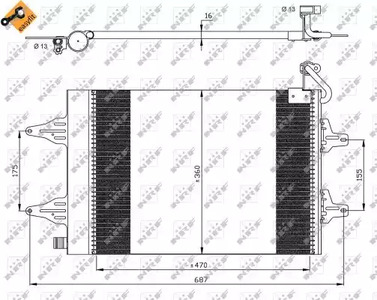 Радиатор кондиционера NRF 35480