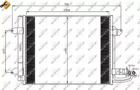 Радиатор кондиционера NRF 35521