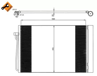 35537 NRF Радиатор кондиционера