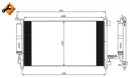 35583 NRF Радиатор кондиционера