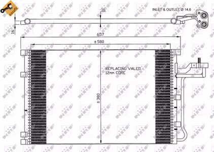 Радиатор кондиционера NRF 35616