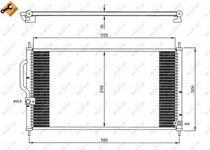 Радиатор кондиционера NRF 35627