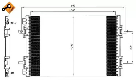 Конденсатор кондиционера NRF 35634