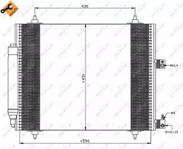 Радиатор кондиционера NRF 35669