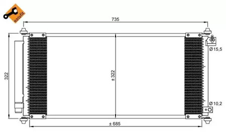 Радиатор кондиционера NRF 35791