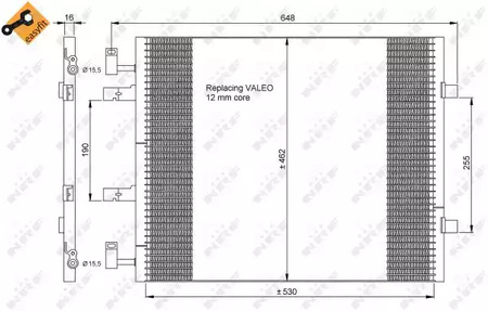 Радиатор кондиционера NRF 35845