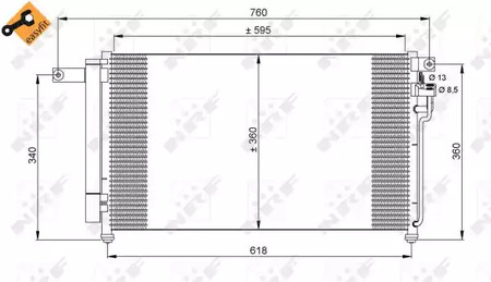 Конденсатор кондиционера NRF 35851