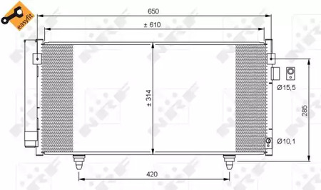 Радиатор кондиционера NRF 35855