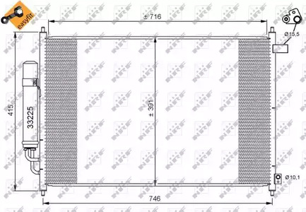 Радиатор кондиционера NRF 35866