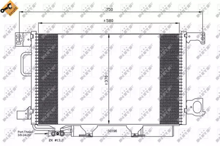 Радиатор кондиционера NRF 35893