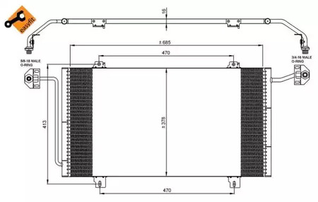 Радиатор кондиционера NRF 35908