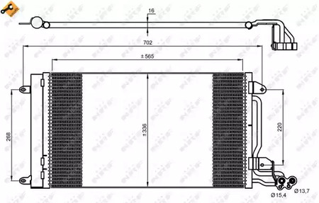 Радиатор кондиционера NRF 35910