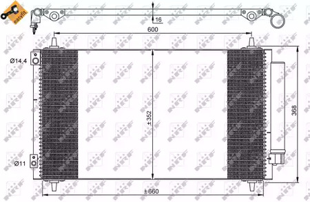 Радиатор кондиционера NRF 35935