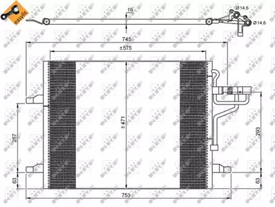 Радиатор кондиционера NRF 35936