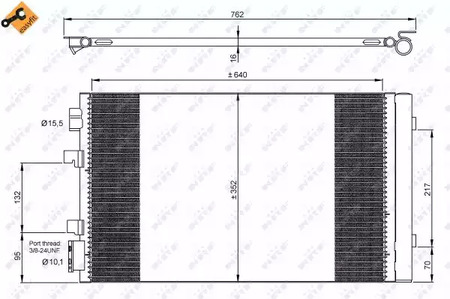 Радиатор кондиционера NRF 35938