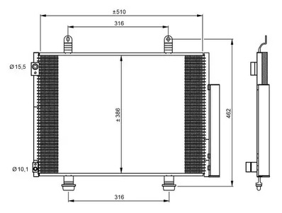 Радиатор кондиционера NRF 35944