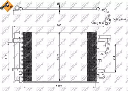 Радиатор кондиционера NRF 35963