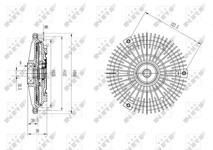 Сцепление вентилятора радиатора NRF 49649