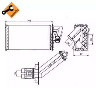 50577 NRF Радиатор отопителя