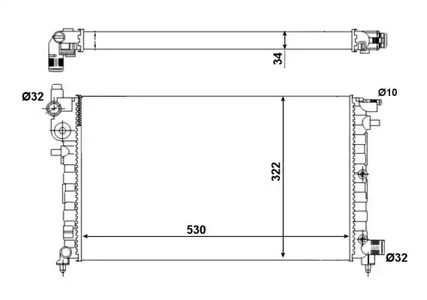 Радиатор охлаждение двигателя economy class NRF 509502A