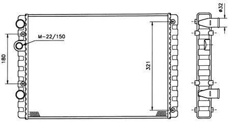 Радиатор системы охлаждения NRF 509520