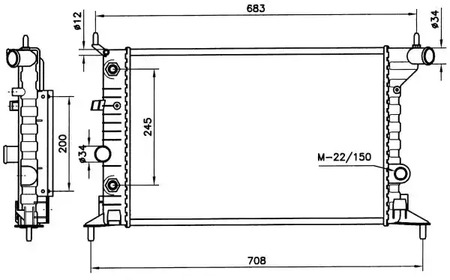 Радиатор системы охлаждения NRF 519516