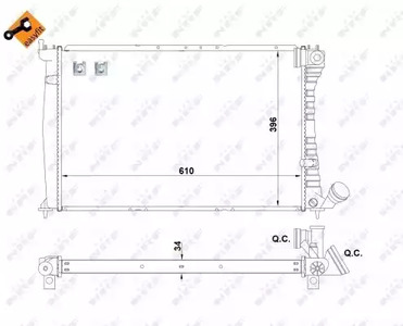 Радиатор системы охлаждения NRF 519602