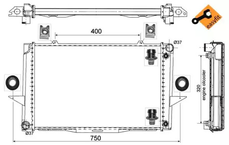 Радиатор системы охлаждения NRF 529509