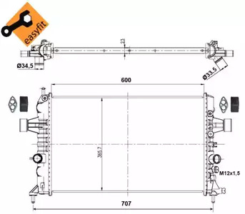 Радиатор системы охлаждения NRF 53000
