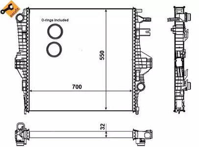 Радиатор системы охлаждения NRF 53005