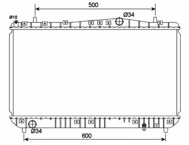 Радиатор двигателя NRF 53150