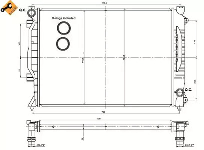 Радиатор системы охлаждения NRF 53443