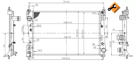 Радиатор системы охлаждения NRF 53455