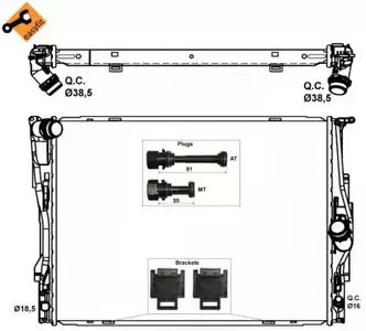 Радиатор системы охлаждения NRF 53474