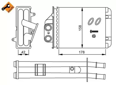 Радиатор отопителя NRF 53641