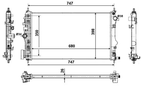 Радиатор системы охлаждения NRF 53775