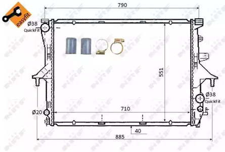 Радиатор системы охлаждения NRF 53864