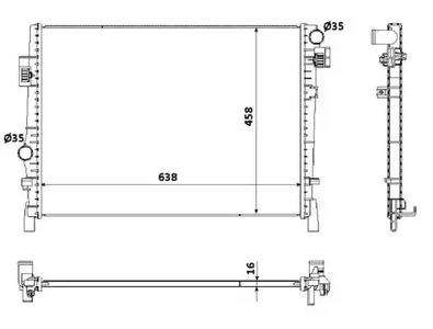Радиатор системы охлаждения NRF 53901