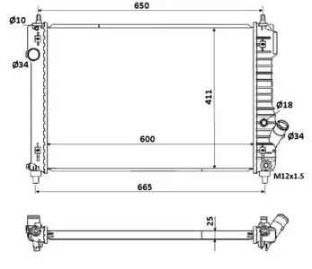 Радиатор системы охлаждения NRF 53903