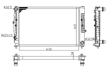 539504A NRF РАДИАТОР ОХЛАЖДЕНИЯ ДВИГАТЕЛЯ