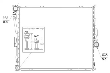 Радиатор охлаждение двигателя NRF 53956