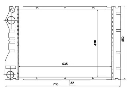 Радиатор системы охлаждения NRF 53975