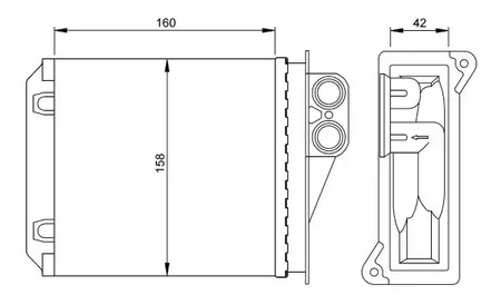 Радиатор отопителя NRF 54236