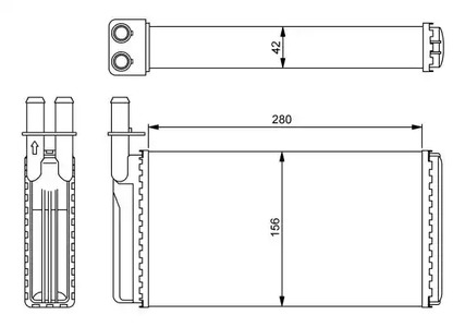 Теплообменник отопление салона NRF 54243